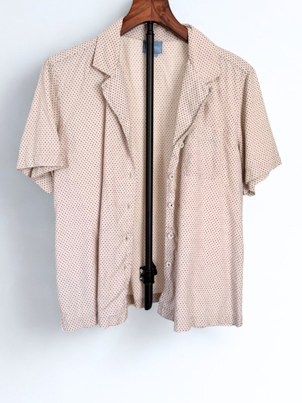 Classic Elements Polka Dot Button-Up Shirt Large